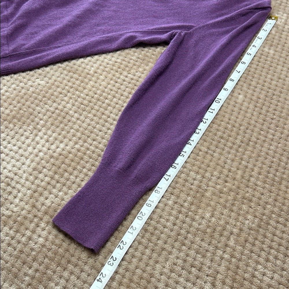 Eddie Bauer Deep Purple V-Neck Cardigan Size M - Picture 5 of 7